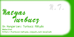 matyas turbucz business card